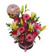Box con lirios, gerberas y rosas