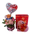 Box con rosas y chocolates