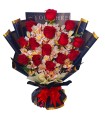 Arreglo rosas y astromelias