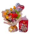 Arreglo rosas y choclates