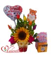Arreglo de Tulipanes con chocolate Ferrero