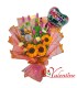 Arreglo con tulipanes y girasoles